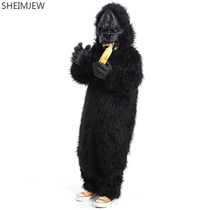 Kids Animal King Kong Cosplay Costume Halloween Parent-child Monster Party Animal Set Carnival Chimpanzee Stage Showing Dress Up