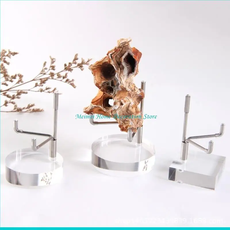 

Акриловый дисплей H7BF с регулируемыми металлическими рычагами для минеральной агата хрустальной скалы