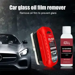 Car Glass Oil Film Remover Powerful Front Inner Windshield Oil Film Stain Removal Glass Oil Film Cleaning Brush