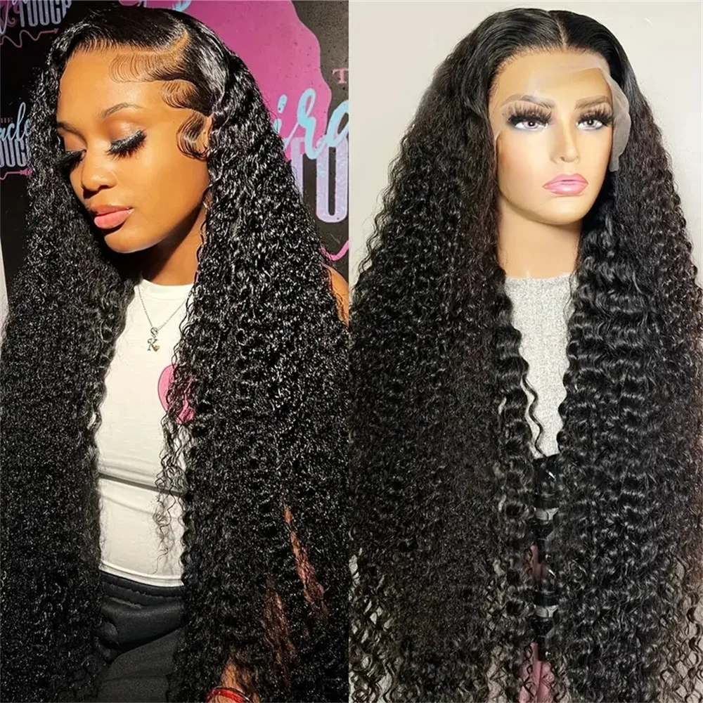 

Brazilian Deep Wave Lace Front Wig Curly Human Hair Pre plucked 13X6 13x4 Hd Transparent Lace Frontal Wig For Black Women