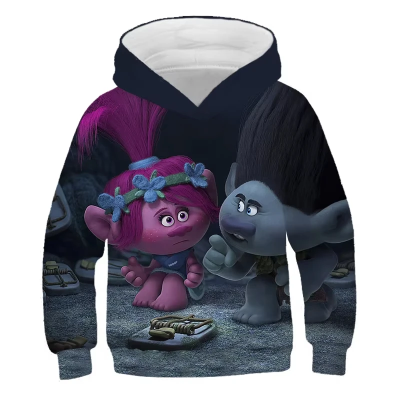 

For Boys and Girls Y2K New Trolls Peripheral 3D Printed Children Pullover Troll Ugly Baby Cartoon Cute Popular Hooded Sweatshirt