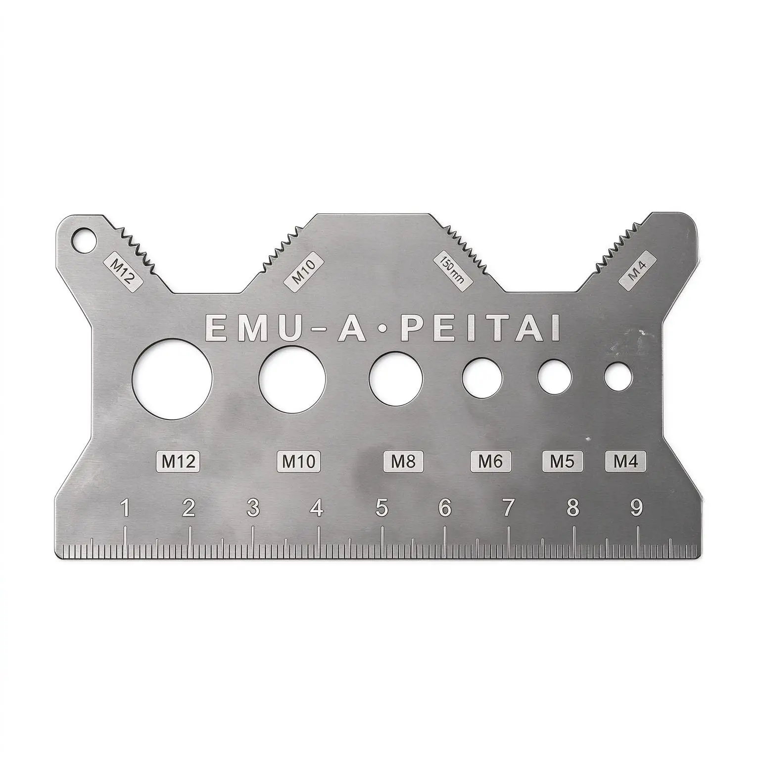Stainless Steel Screw Measuring Card Multi Function Thread Pitch Gauge Bolt Nut Size Check Ruler M4-M12 Thread Measurement Tool