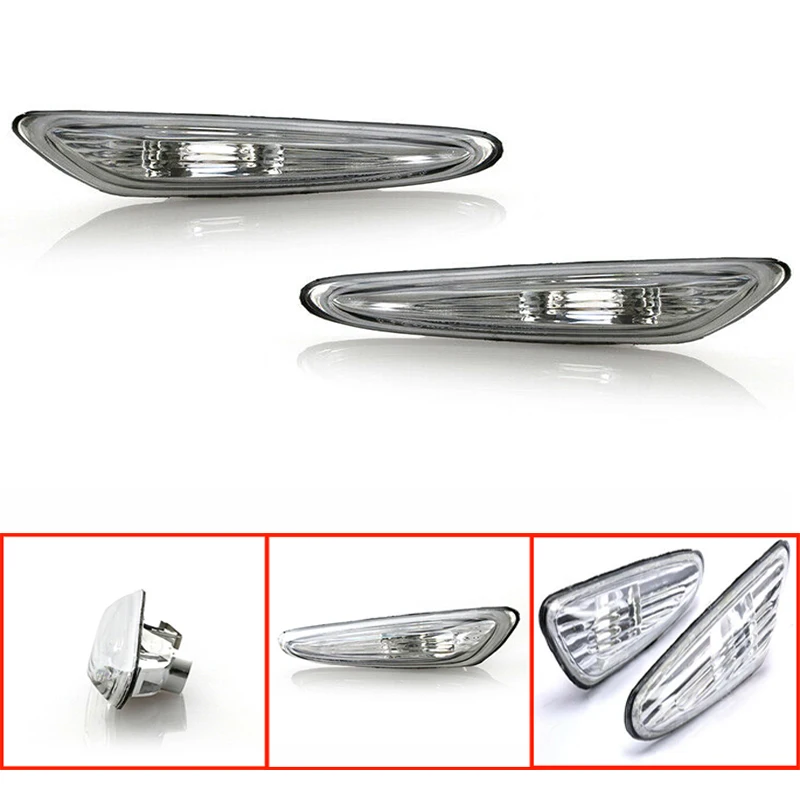 Pair Car Turn Signal Side Fender Marker Light Lamp Cover Shell Housing Lens Left&Right Fit For BMW 3 Series E46 4D/5D 2002-2005 images - 6