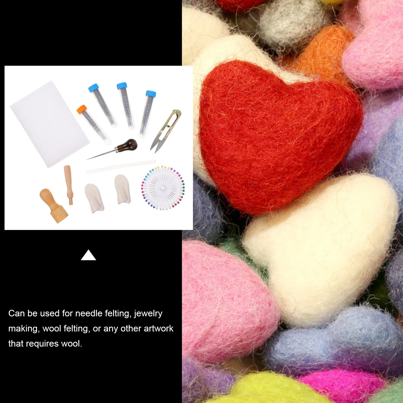

1Set Yarn Felting Tools Kit Needle Felting Supplies Complete Set Includes Different Size Needles Storage Box DIY Crafting