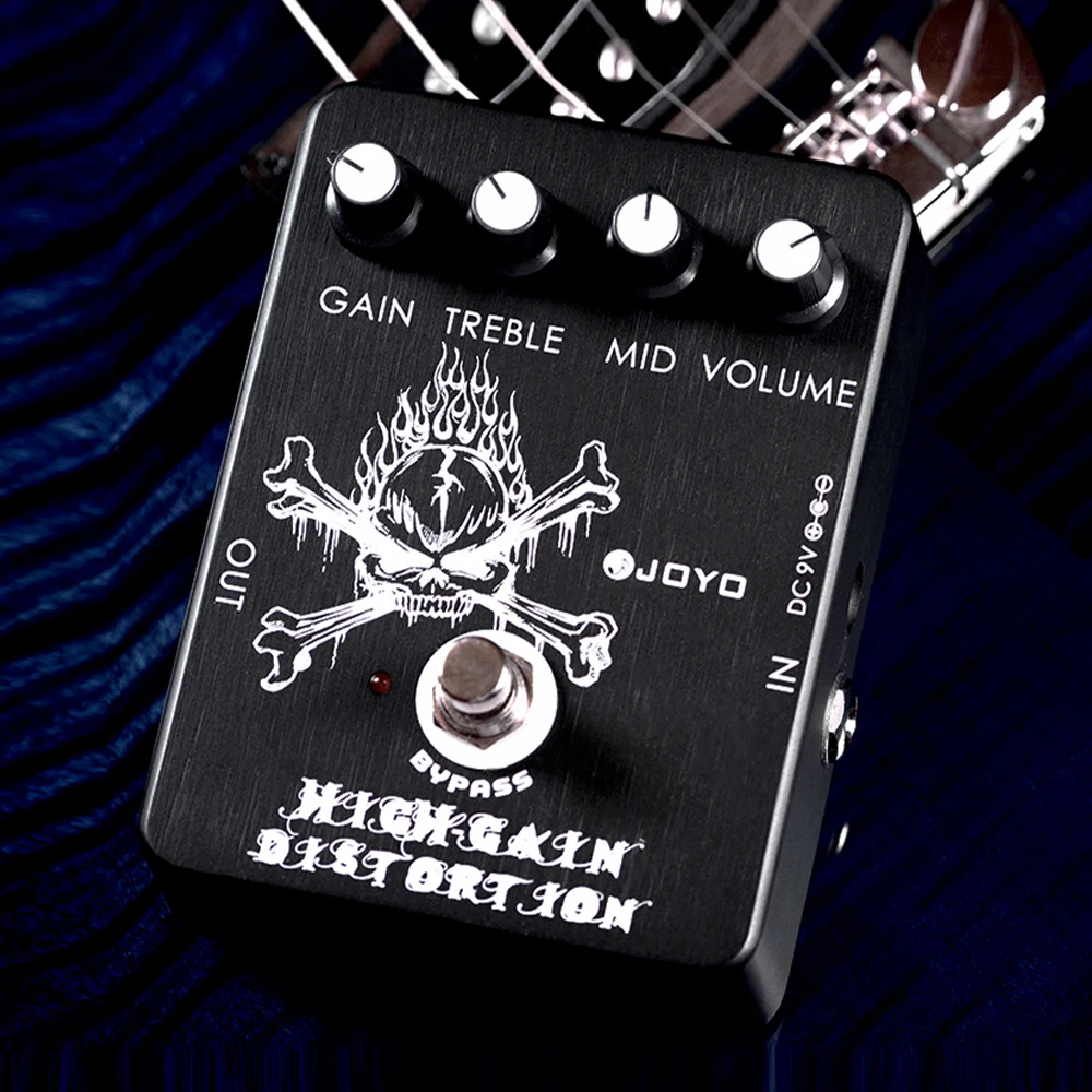 JOYO JF-04 pédale de distorsion à Gain élevé effet guitare EQ double bande de Blues Rock Crunch pour Snarling métal ton Rock/Metal/bleu