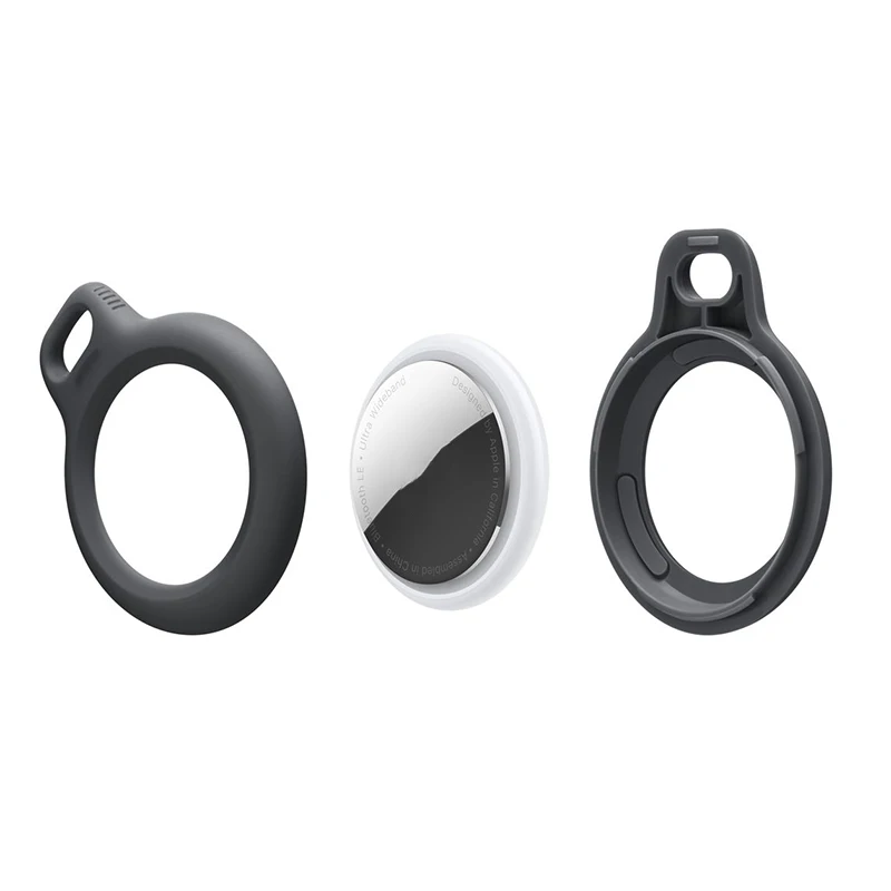 ผู้ถือที่ปลอดภัยพร้อมสายคล้องสําหรับ Apple Airtags กรณีฝาครอบป้องกันอุปกรณ์เสริม Tracker Anti-Scratch Anti-Lost พวงกุญแจ Airtag กรณี