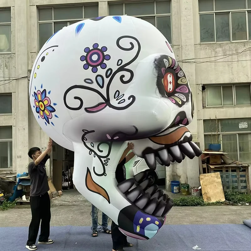 

Inflatable Skull with LED Light Inflatable Puppet for Halloween Decoration