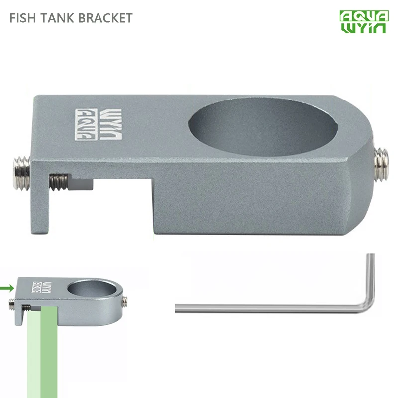 Aluminum Alloy Aquarium Holder Tank Feeding Clamps Aquatic Fish Plant Fixing Bracket Water Filter Pipe Accessory