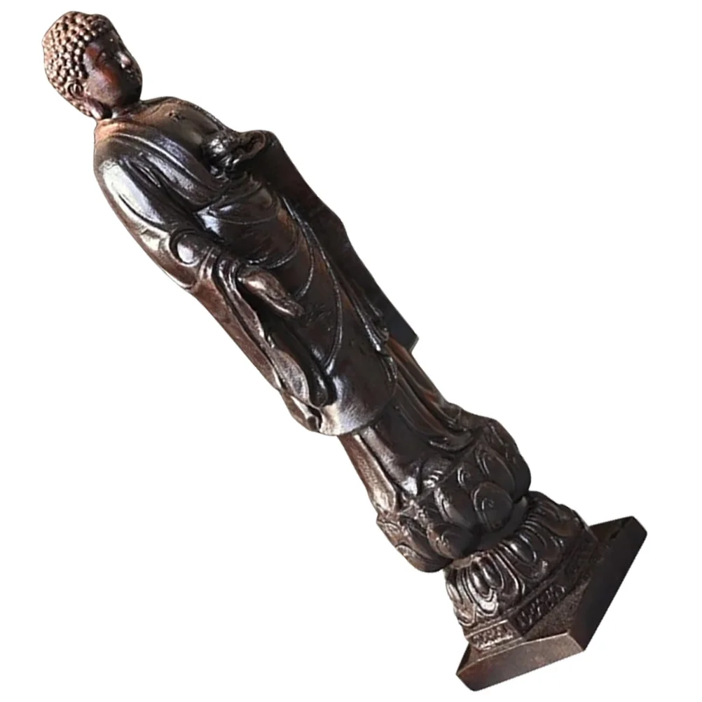 

Agarwood Buddha Statue Fine Craftsmanship Flat Bottom Wood Craft For Home Office Temple Decor Zen Decoration