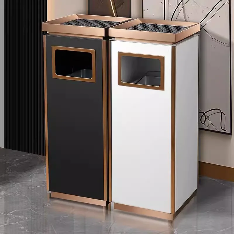 #Hotel trash can lobby vertical ashtray commercial club hall elevator entrance corridor aisle outdoor ash bucket