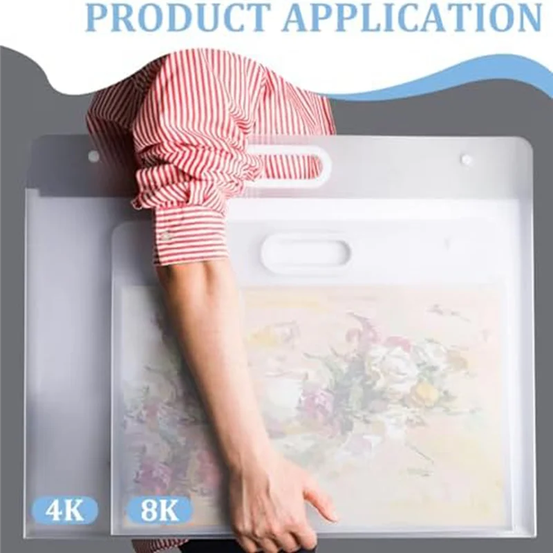 

Practical-2Pcs Plastic Art Folders Rectangular Art Storage Box For Painting Sketch Photography Art