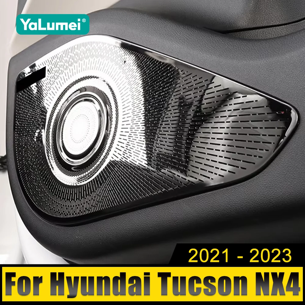 

For Hyundai Tucson NX4 2021 2022 2023 Hybrid N Line Car Door Audio Loud Speaker Cover Tweeter Trim Stickers Accessories