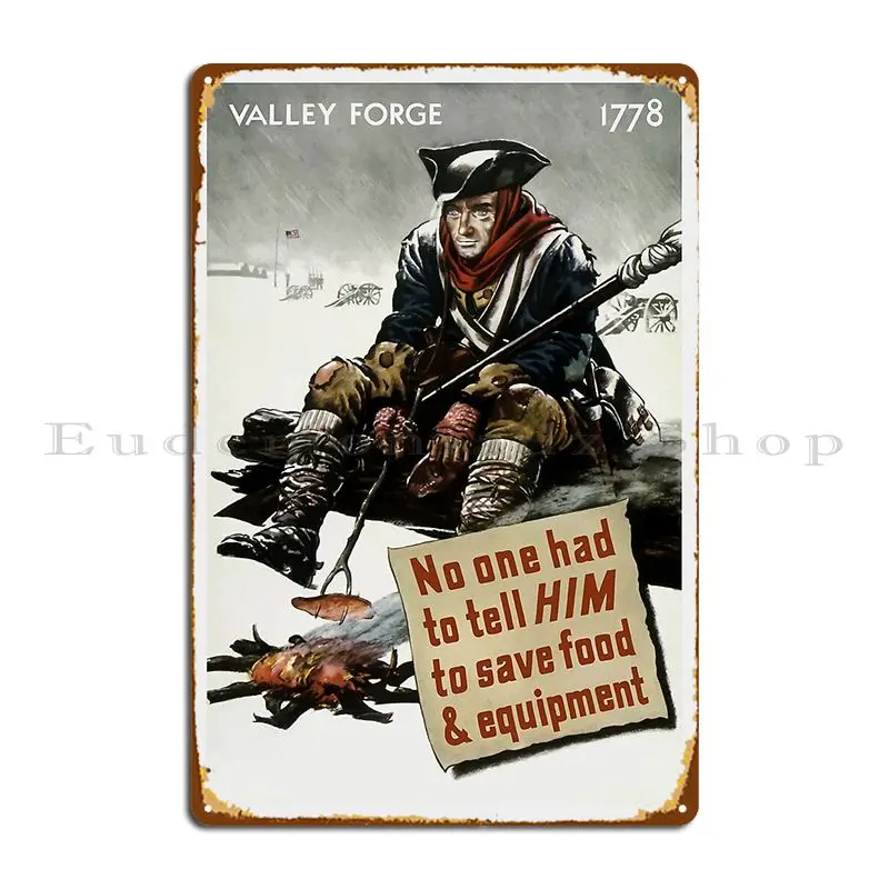 Valley Forge Soldier Ww2 Propaganda Metal Sign Kitchen Garage Vintage Designing Cinema Tin Sign Poster