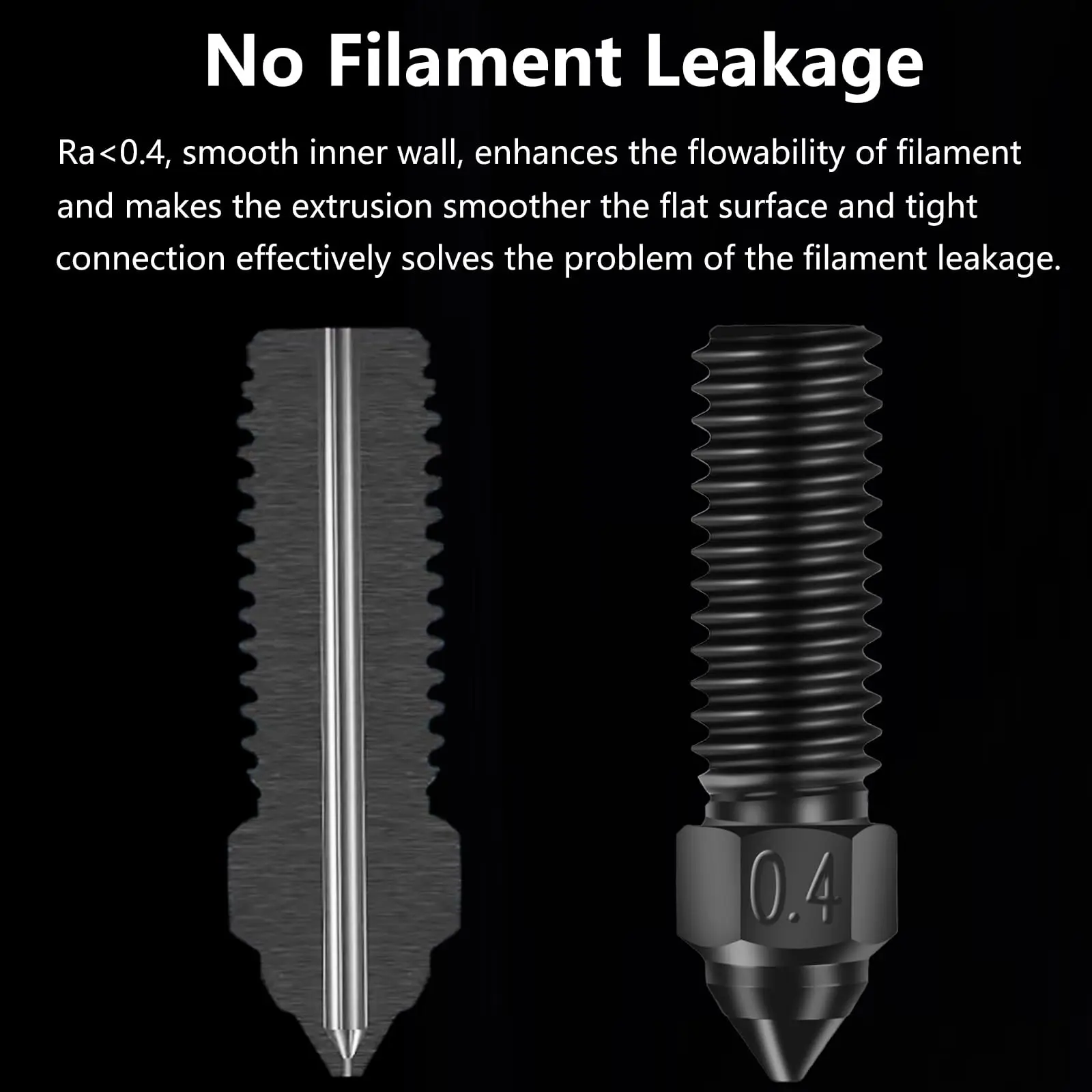 Creality Ender 3 V3 KE Nozzle Har Hardened Steel Nozzle Kit 0.2/0.4/0.6/0.8/1.0/1.2mm for K1 3D Printer Parts Non Stick Filament