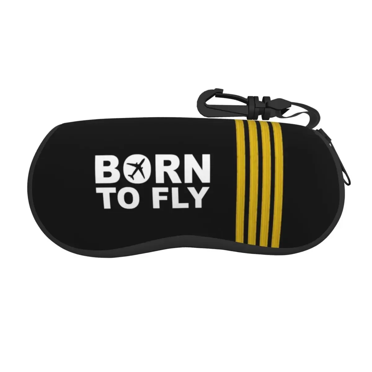 Born To Fly Captain Stripes Flight Pilot Glasses Case Portable Aviation Aviator Airplane Shell Eyeglasses  Sunglasses Box