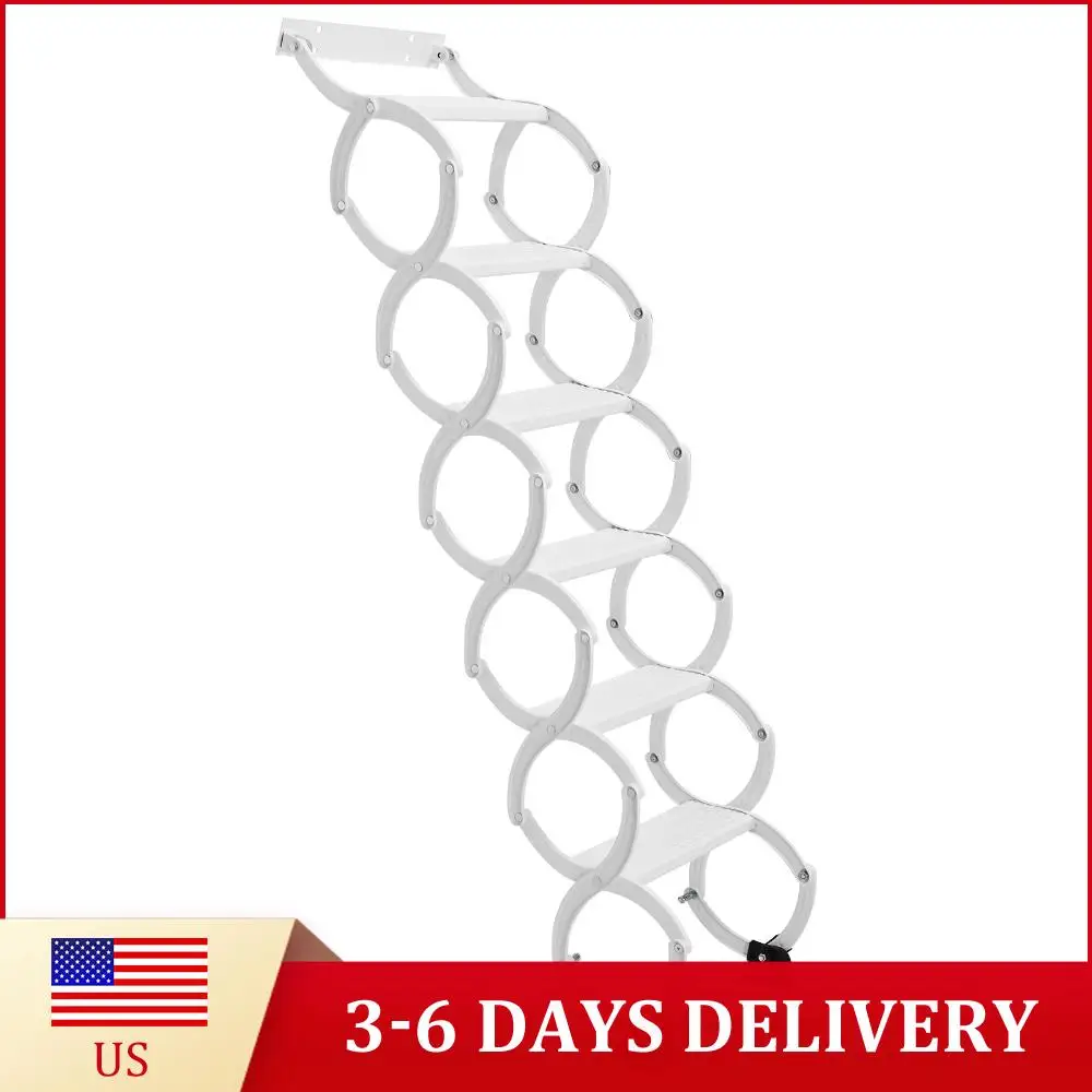 

Настенная выдвижная лестница-стремянка на 5-8 ступеней, противоскользящие ступени, высота 49-78 дюймов, для подвала, склада, прохода