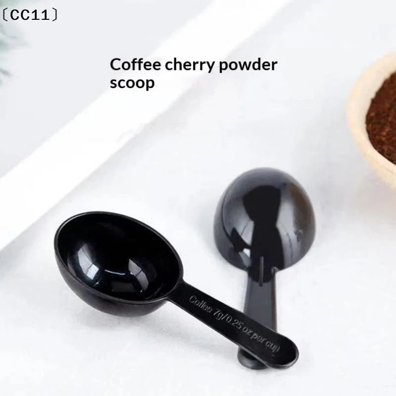 10Pcs Black White Measuring Teaspoon Scoop Plastic 7g 15ml Measuring Spoons Milk Powder Spoon  Beans Container Scoops〔CC11〕