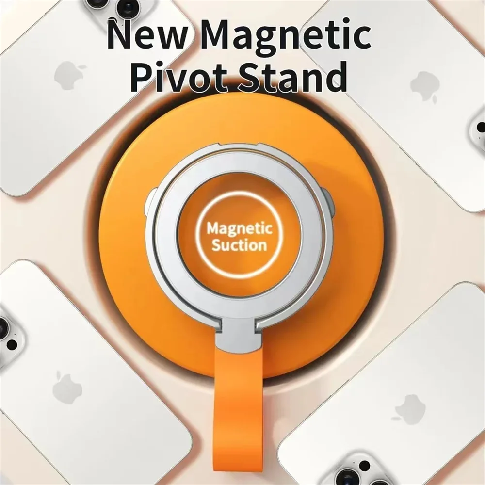 New Strong Magnetic Mobile Phone Holder for Magsafe Accessories Magnet Stand with Strap Bracket for iPhone 13 14 15 2023