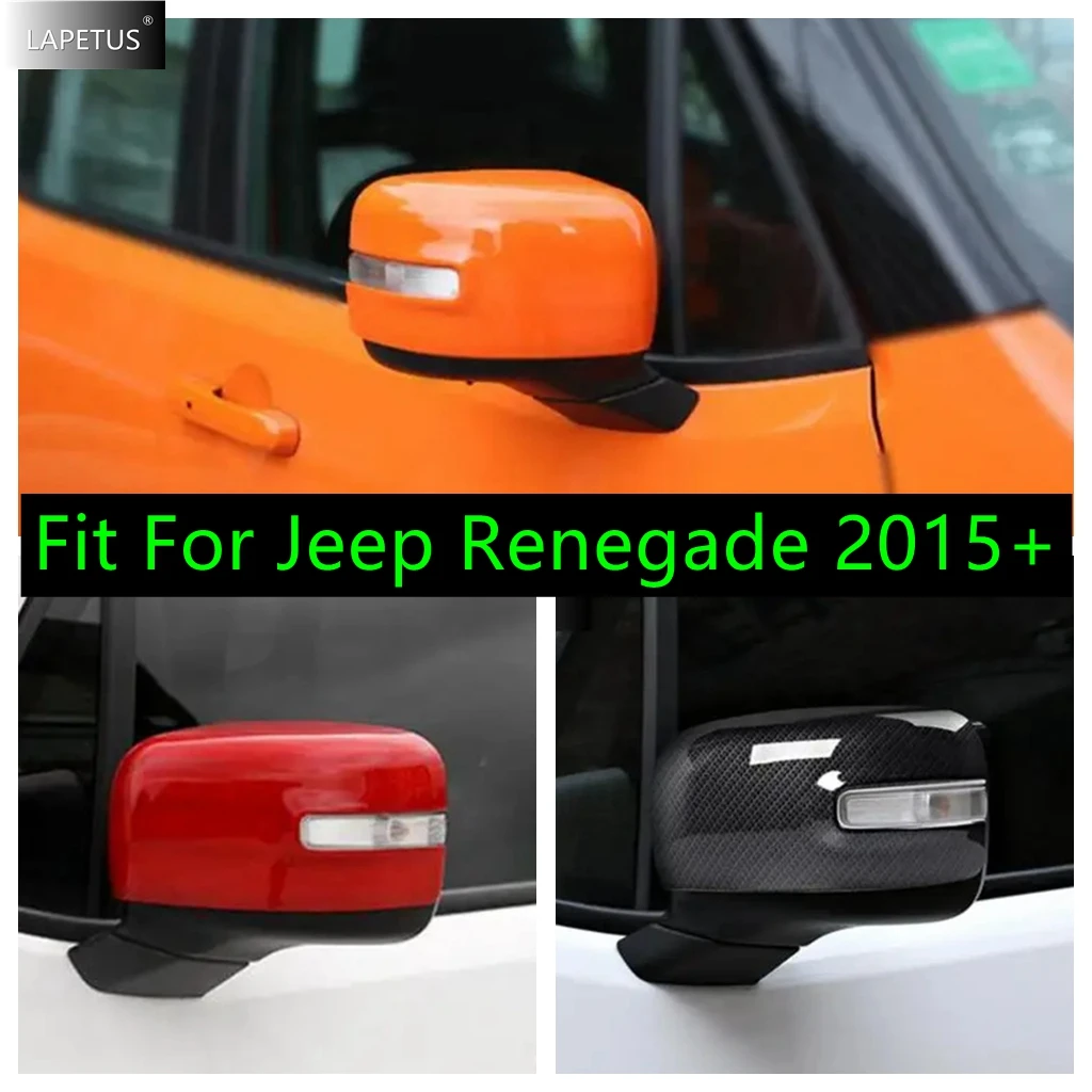 

Car Accessories Door Rearview Mirror Shell Decor Protection Cap Cover Trim For Jeep Renegade 2015 - 2020 Red / Carbon Fiber Look