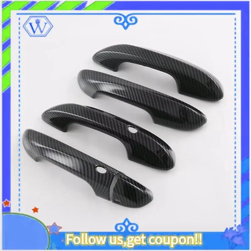 

For MG 4 MG4 EV Mulan 2023 Car Exterior Door Handle Cover Trim Decoration Parts Accessories ABS Carbon Fiber