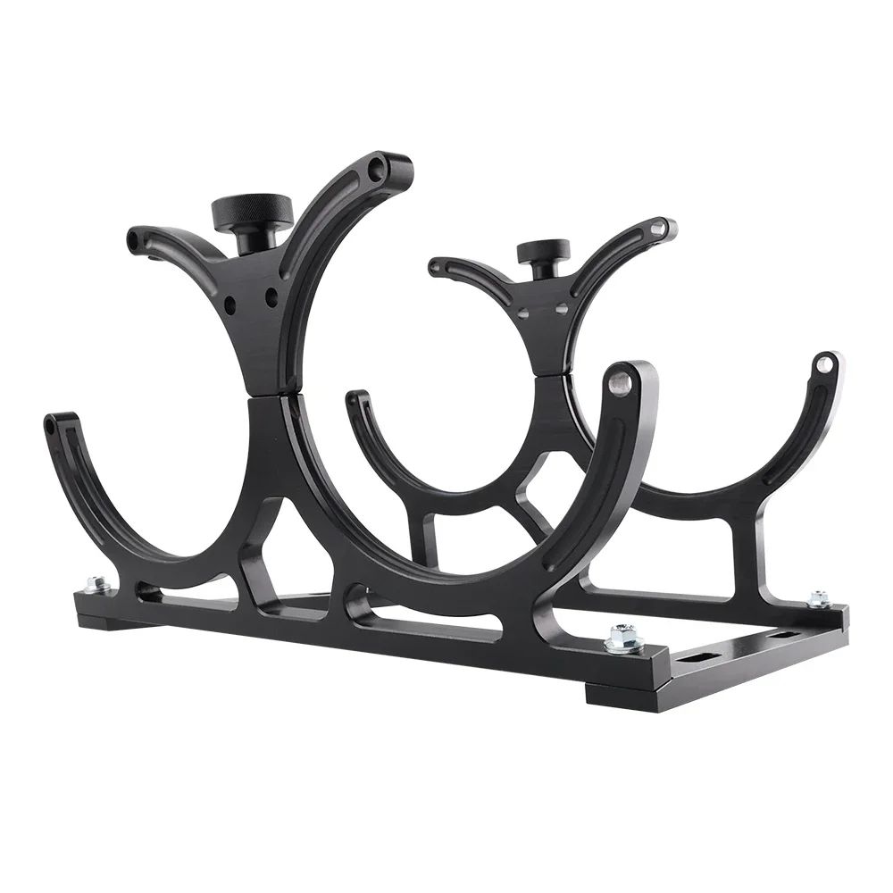 دعامة تثبيت زجاجة مزدوجة من أكسيد النيتروس الألومنيوم الأسود مقاس 7 بوصات عالية الجودة (NOS) لزجاجات أكسيد النيتروس ذات 10 رطل و15 رطل #6