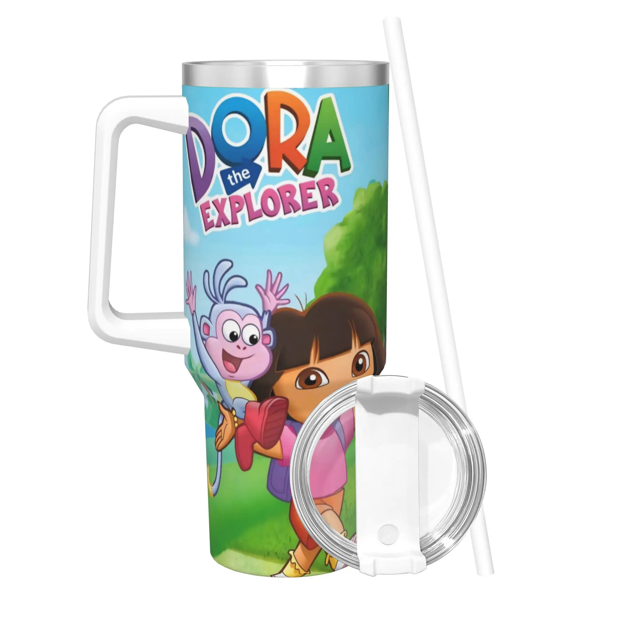 D-Doras The Explorers Tumbler 40oz Stainless Steel Double Wall Vacuum Insulated  Cup With Straw