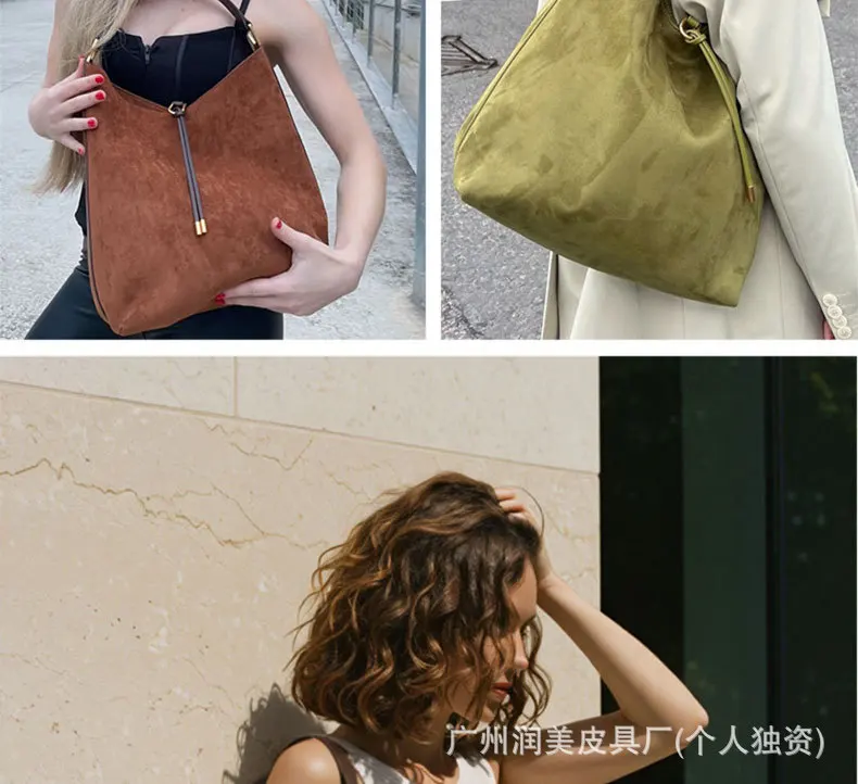 JW PEI Tote Bag, New Style, Suede Hobo Bag, Large Capacity, Relaxed Feel, Shoulder Bag/Underarm Bag