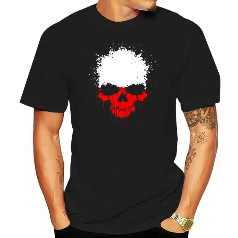 Skull Flag Poland Poland Polska Fan T-Shirt-Skull Flag Flag