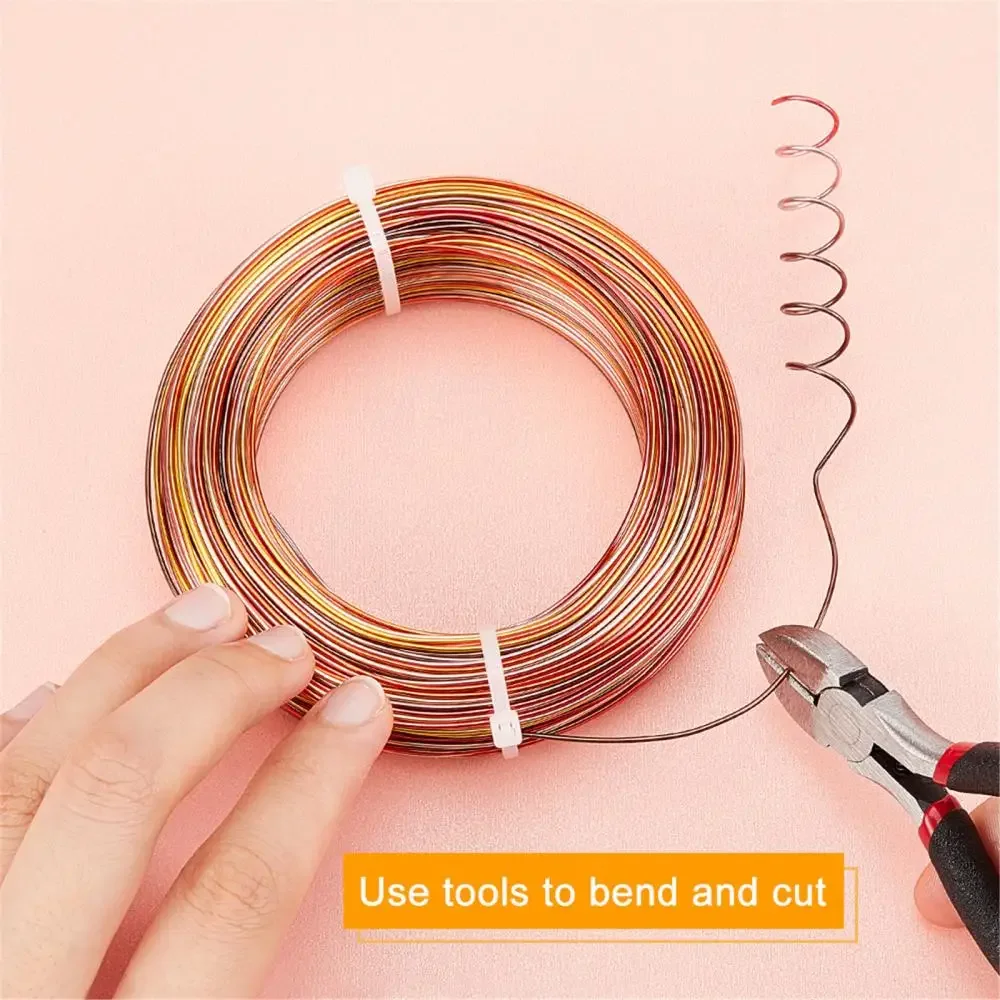 1mm Multicolor Bendable Aluminum Wire for Jewelry Making DIY Necklace Bracelet Handwork Beading Craft Wire about 93.6m