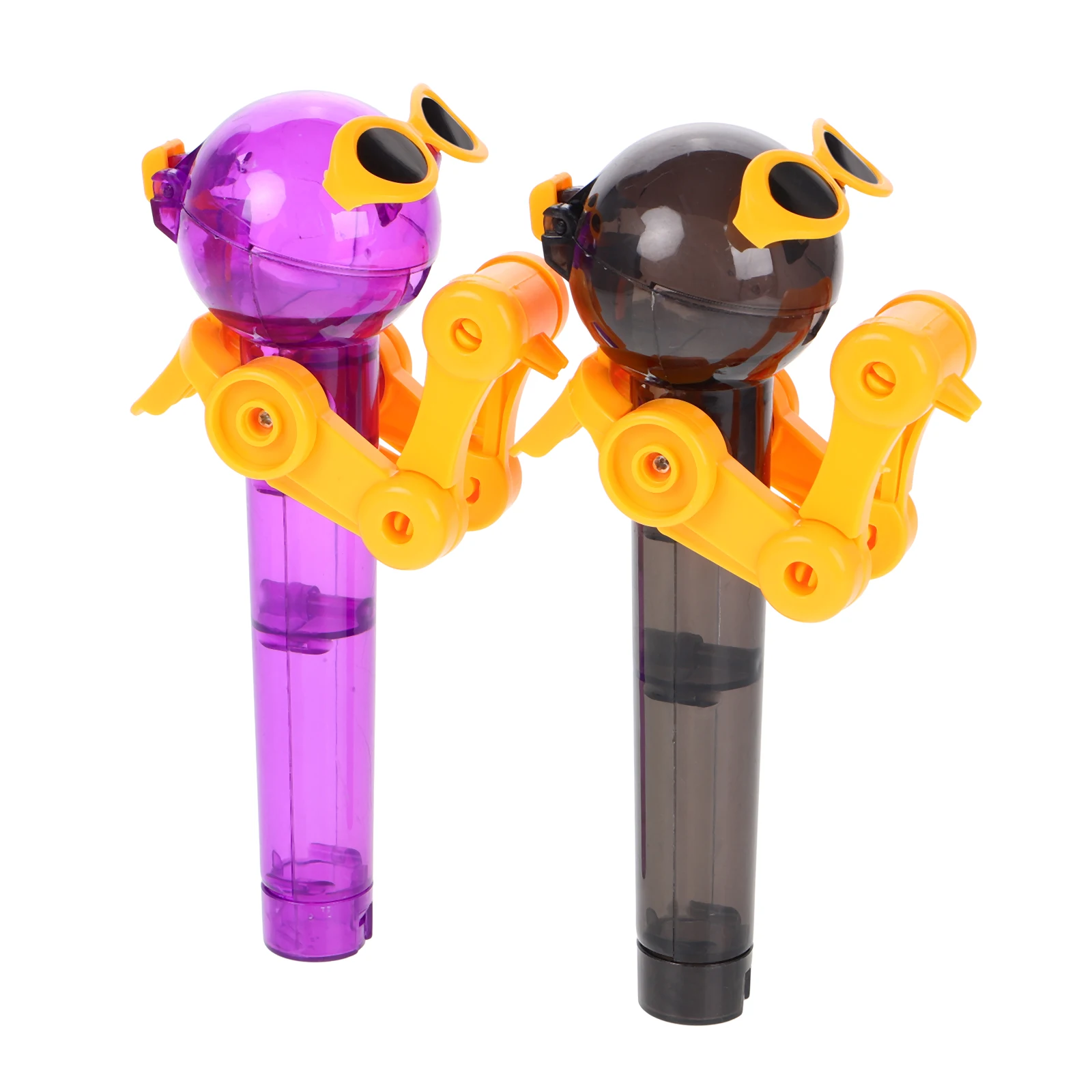 

2pcs Dinosaur Lollipop Robot Creative Holders Plastic Baby Toys Great Storage Halloween Candy Dispenser Organizers Fun Pop Up