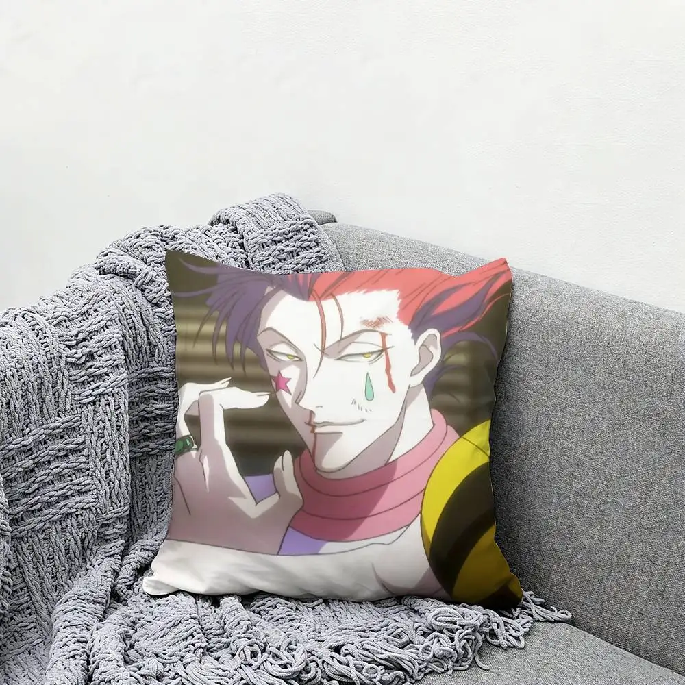 H-Hisoka H-Hunter × Hunter Throw Pillow Case 50x50cm DIY Square Pillowcase Square Office Cushion Cover