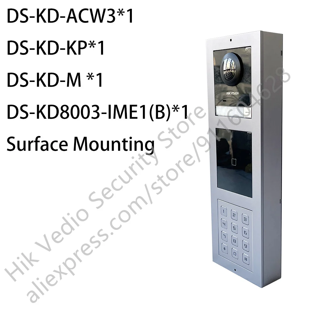 Hikvision Video Intercom Accessory DS-KD-M DS-KD-KP DS-KD-ACW1 DS-KD-ACW2/ACW3 ACF2 for DS-KD8003-IME1 Surface Flush Mounting