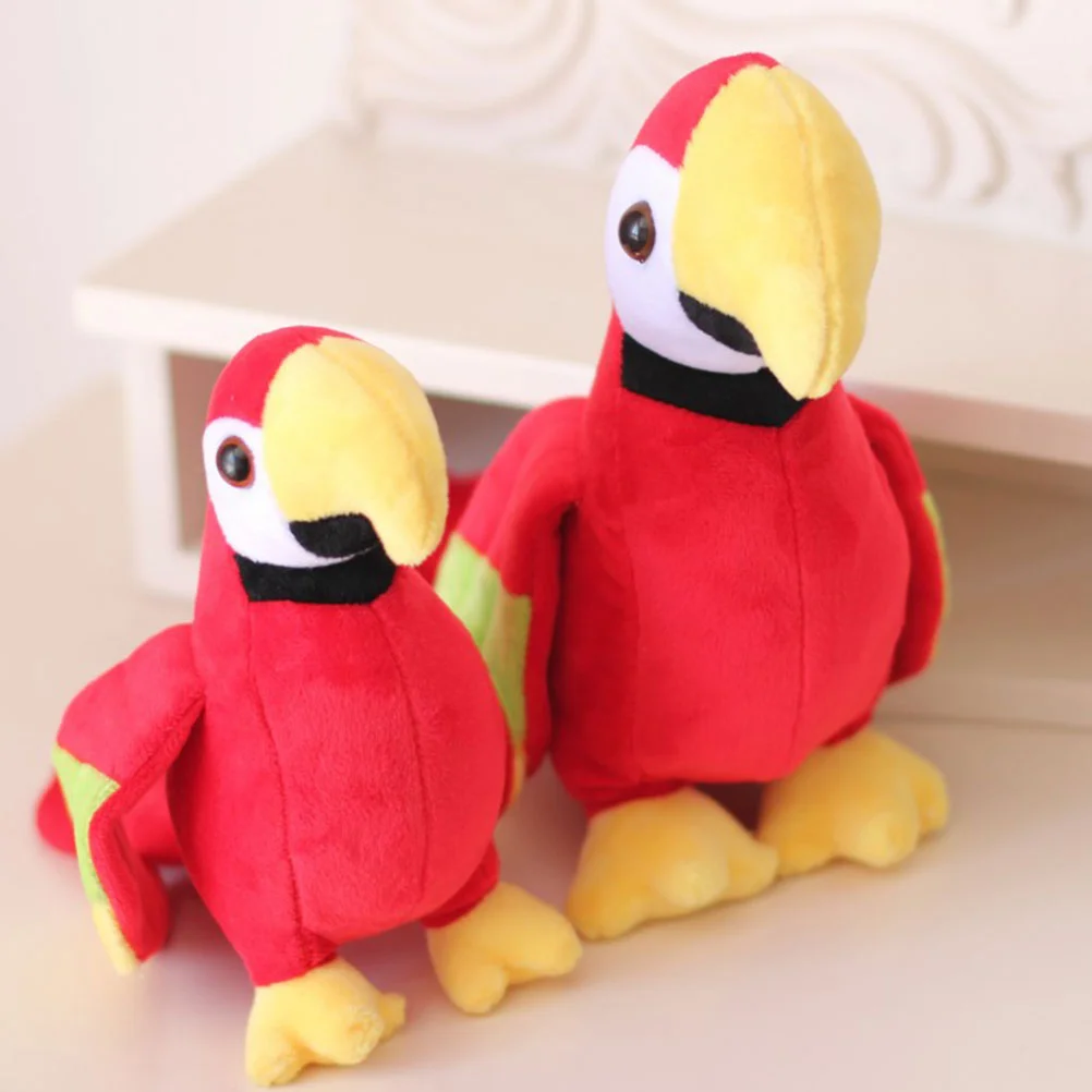 Animais de pelúcia para bebês brinquedo de pássaro de pelúcia papagaio brinquedos elétricos para crianças bebê menina