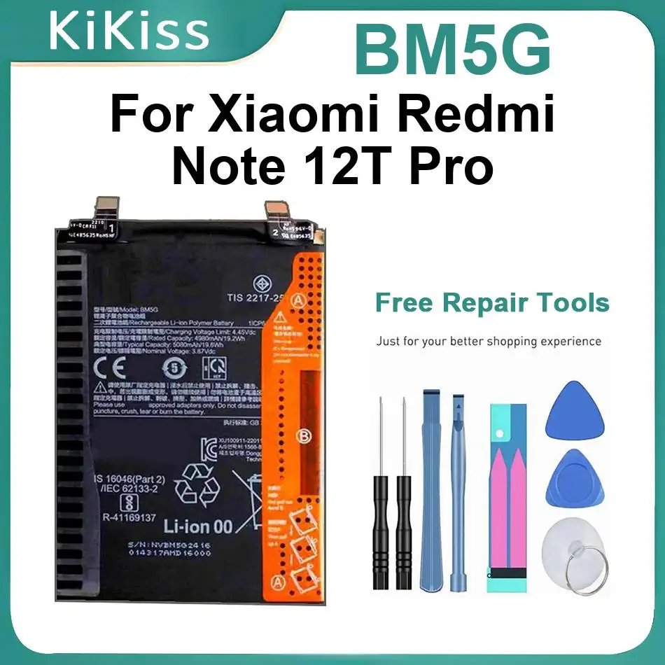 

Аккумуляторы BM5G для Xiaomi Redmi Note 12T Pro 5000 мАч, высокопроизводительная батарея для мобильного телефона