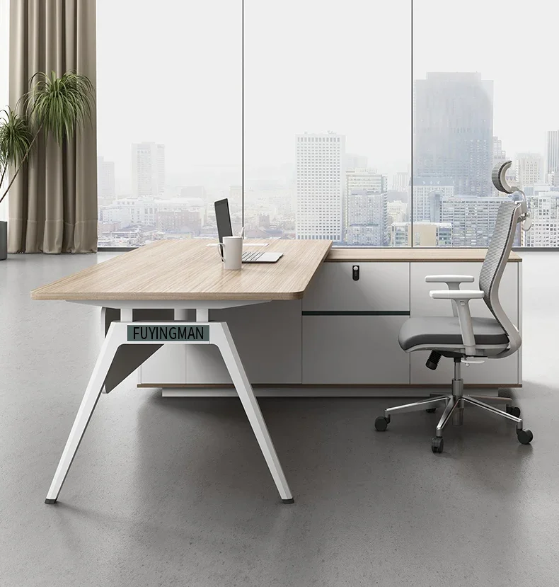 

Boss Desk Manager Desk Simple Modern Office Single Boss Table and Chair Combination