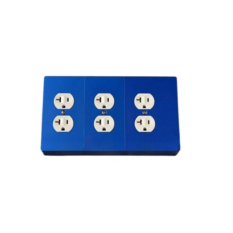 Modular HiFi fever power socket, aluminum shell American standard socket, single crystal copper and silver combination, audio an