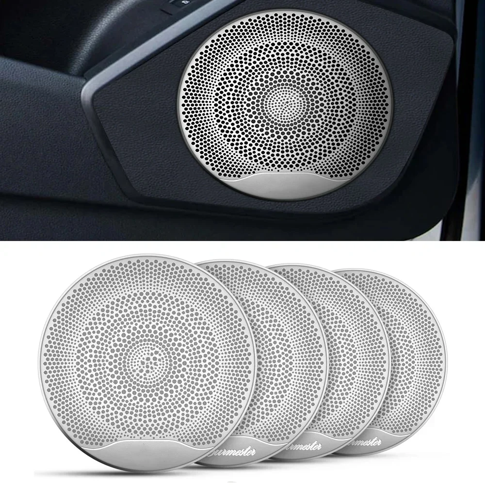 4pcs Mirror Silver Loudspeaker Cover Case Horns Audio Speaker Cover For Mercedes Benz W212 W213 W211 W210 W205 W207 C/E Class