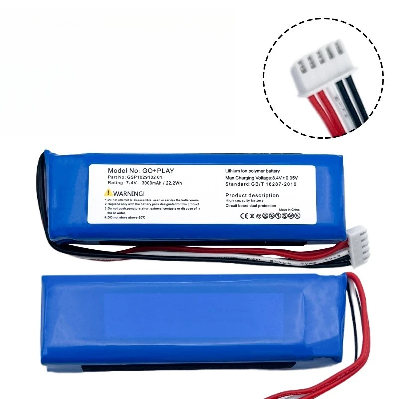 GSP1029102 01 High Quality Bluetooth Speaker Battery 7.4V 3000mAh for Harman/Kardon Go Play, GO+ Play +TOOL , Go Play Mini