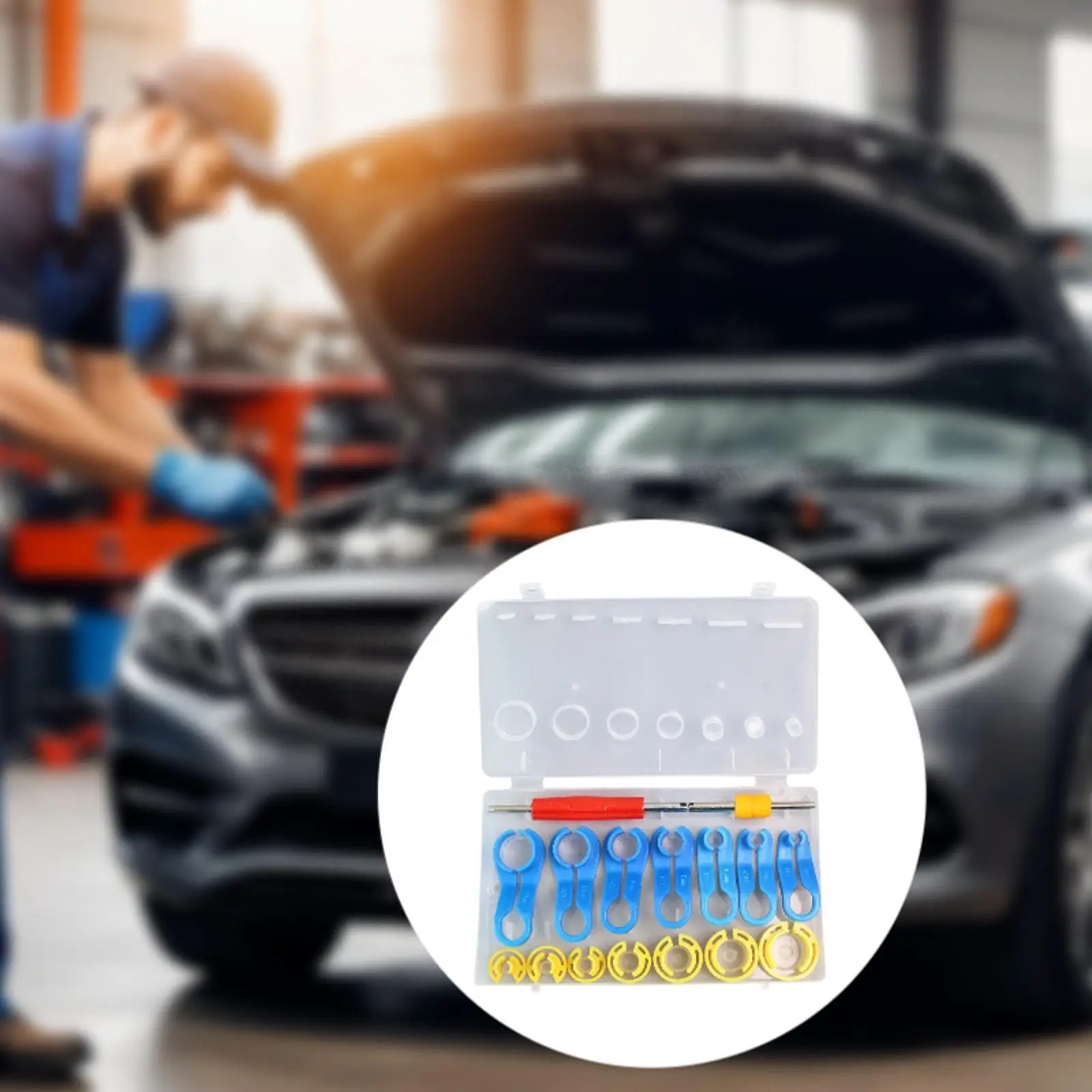 

Набор инструментов для снятия топливной линии переменного тока, универсальные автомобильные принадлежности, синий пластик для набора инструментов для обслуживания автомобиля