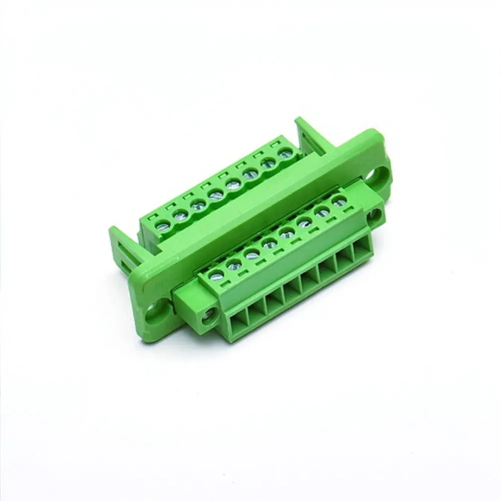 For Sanhejin 3.81mm Pitch Through Panel Terminal Block Connector Industrial Electrical Wiring Interface Module Hardware