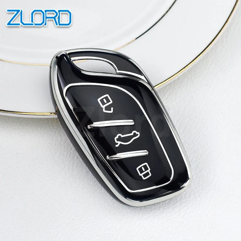 Soft TPU Car Key Case Cover Shell For Roewe RX5 i6 ERX5 i5 RX8 RX3 For MG6 MG ZS EV EZS HS EHS Car Protection Accessories