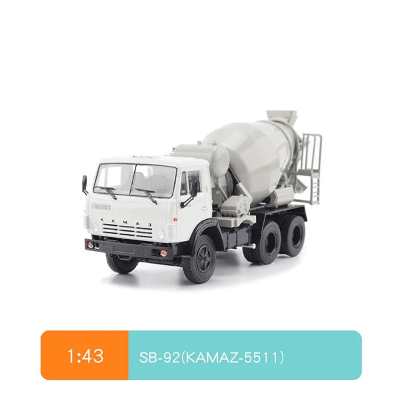 

1/43 Scale KAMAZ SB-92 (5511) Cement Mixer Truck Engineering Vehicle Simulation Alloy Car Model Static Collectible Toy Gift