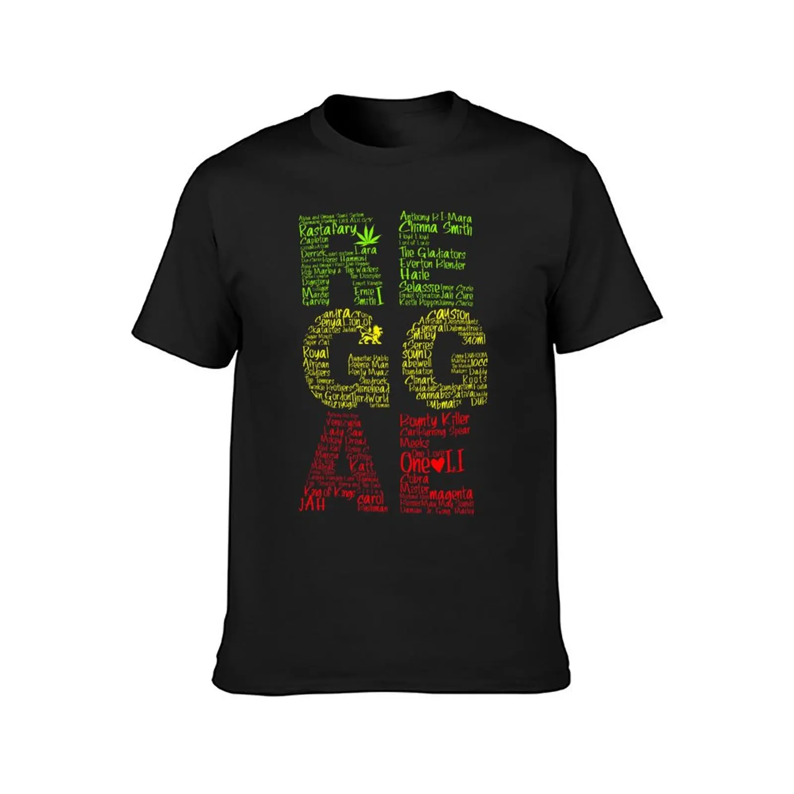 Reggae Calligraphie Art Rastafari for Rasta Lover Repeat T-Shirt anime clothes sweat animal prinfor boys mens vintage t shirts