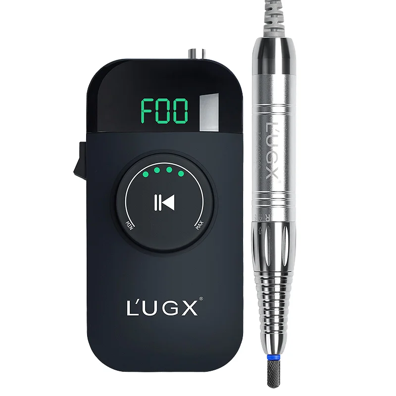L'UGX Drill Nails Equitment LG609 OEM/ODM Polisseuse à ongles portable rechargeable professionnelle sans balais, machine à ongles électrique
