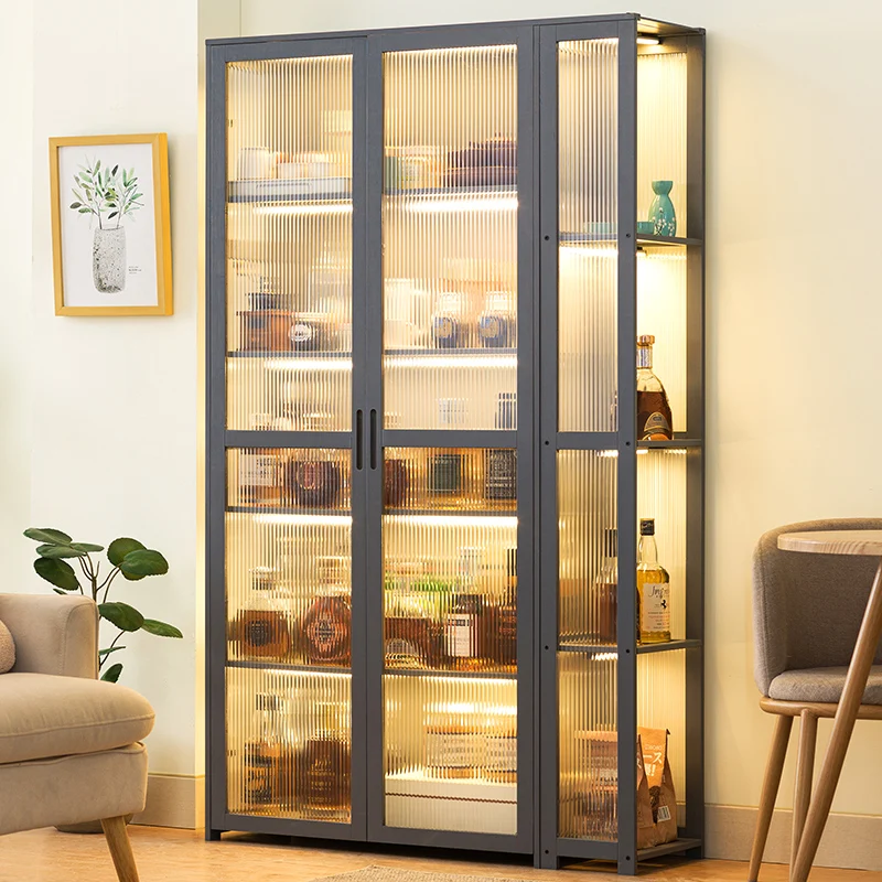 Wine Refrigerator Display Cabinet Bar Luxury Rack Shelves Room Liquor Drinks Hanging Whiskey Showcase Vitrine Iron Decoration