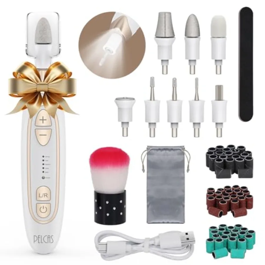 

Cordless Electric Toenail Grinder with 5 Speeds and LED Light for Thick Toenails Versatile Manicure and Pedicure Kit Suitable f