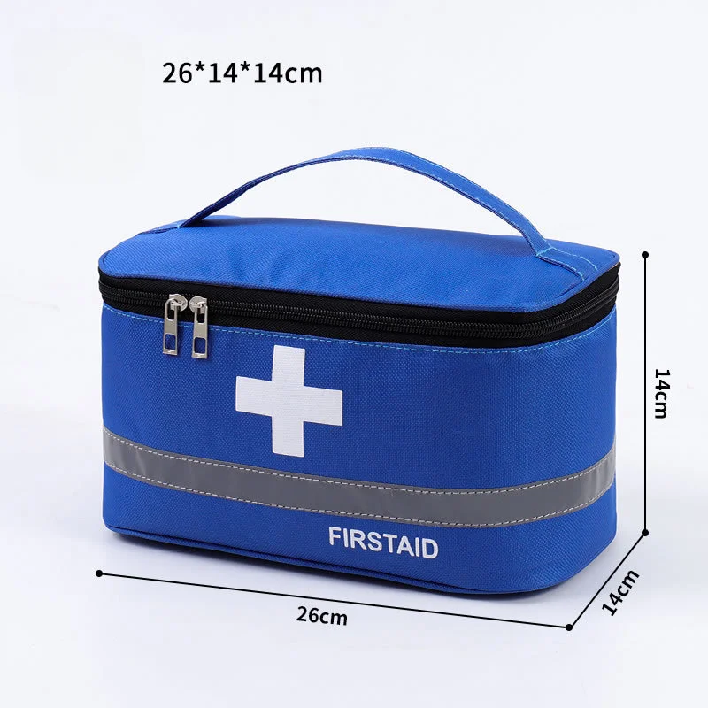 Sac d'emballage de voyage multifonction pour médicaments, portable, épaissi, trousse de premiers soins familiale, boîte de camping, cube à pilules, accessoires, pack de rangement