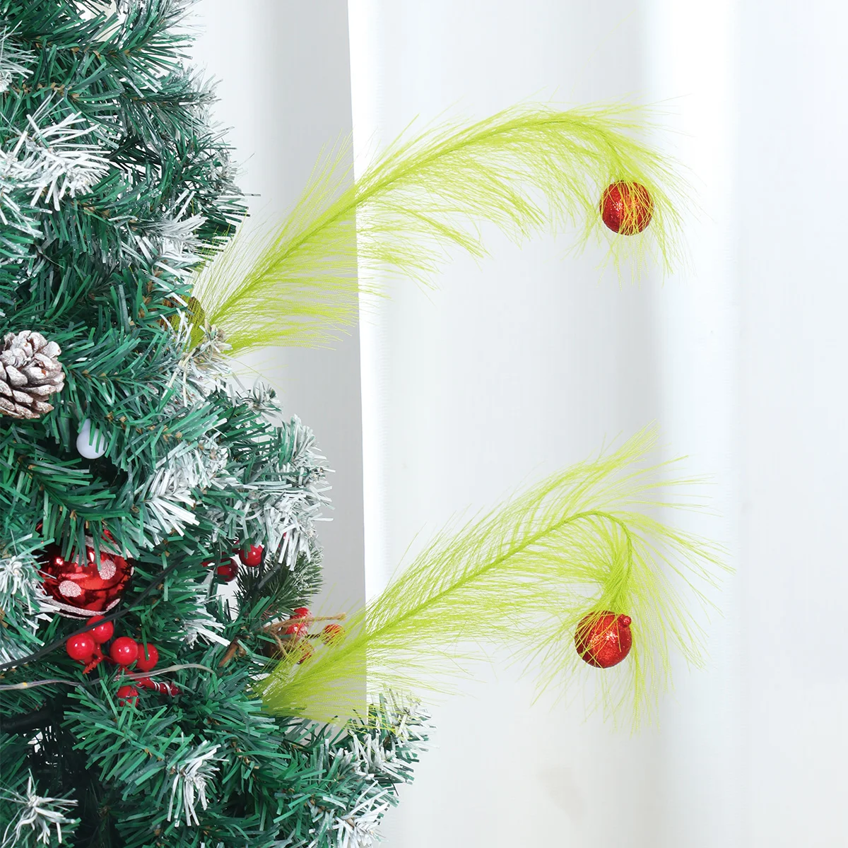 

Christmas Green Pampas Grass Christmas Decorations 2025 for Home Xmas Navidad Noel Natal Winter Tabletop Decor New Year Gifts