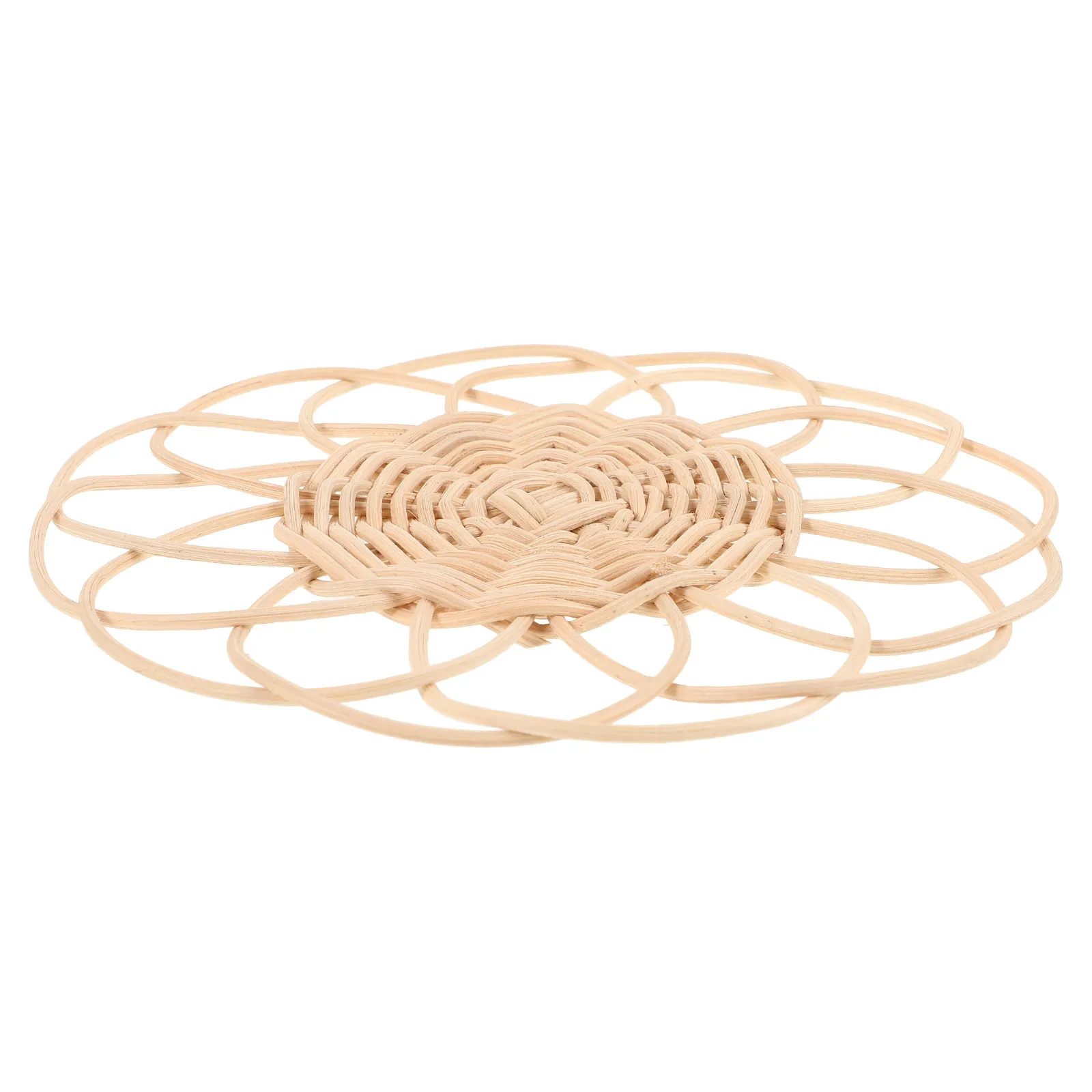 Bohemia Rattan Woven Coasters Set Natural Heat Insulated Retro Cup Coasters for Coffee Table Desk Dining Home Decor Rustic