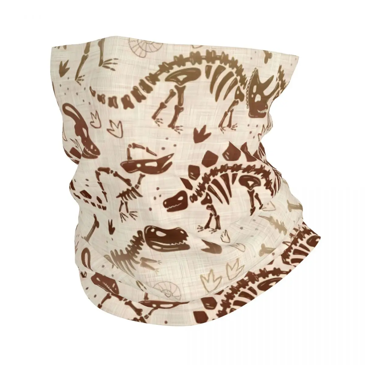 Fossil Dinosaur Skeleton Thin Bandana Neck Gaiter Wrap Scarf Headband Neck Cover